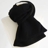 foulard d'hiver noir réversible fait à Montréal au Québec