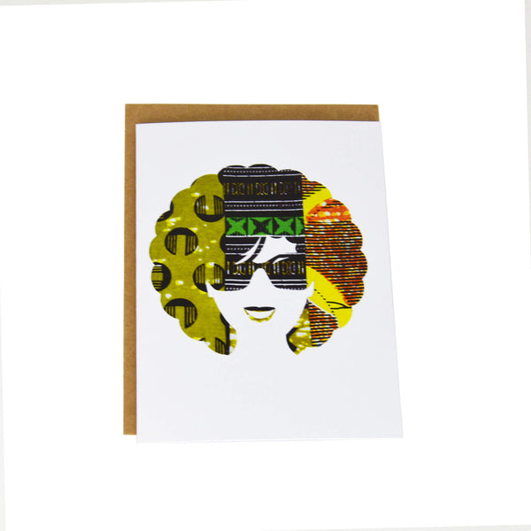 Greeting card - woman with glasses