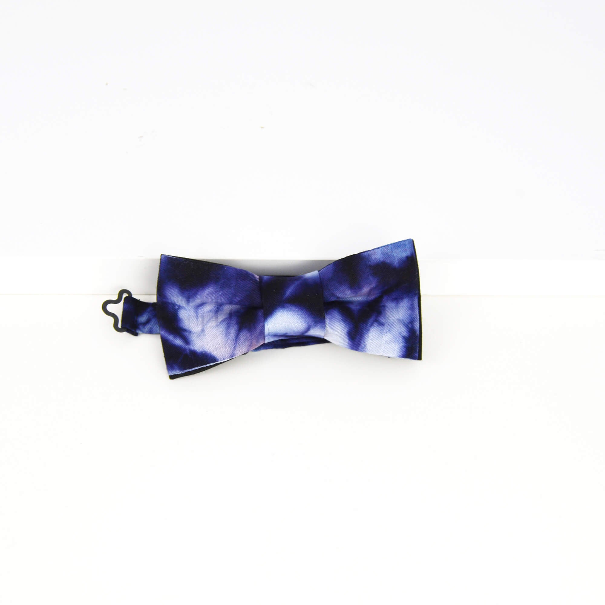 Noeud papillon tie dye - bleu & blanc