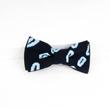 Pre-tied Black and White Bow Tie