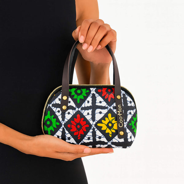 Petit sac Mini Vaya rouge à feuilles vertes imperméable
