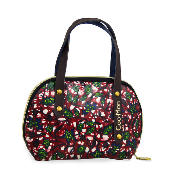 Petit sac Mini Vaya rouge à feuilles vertes imperméable