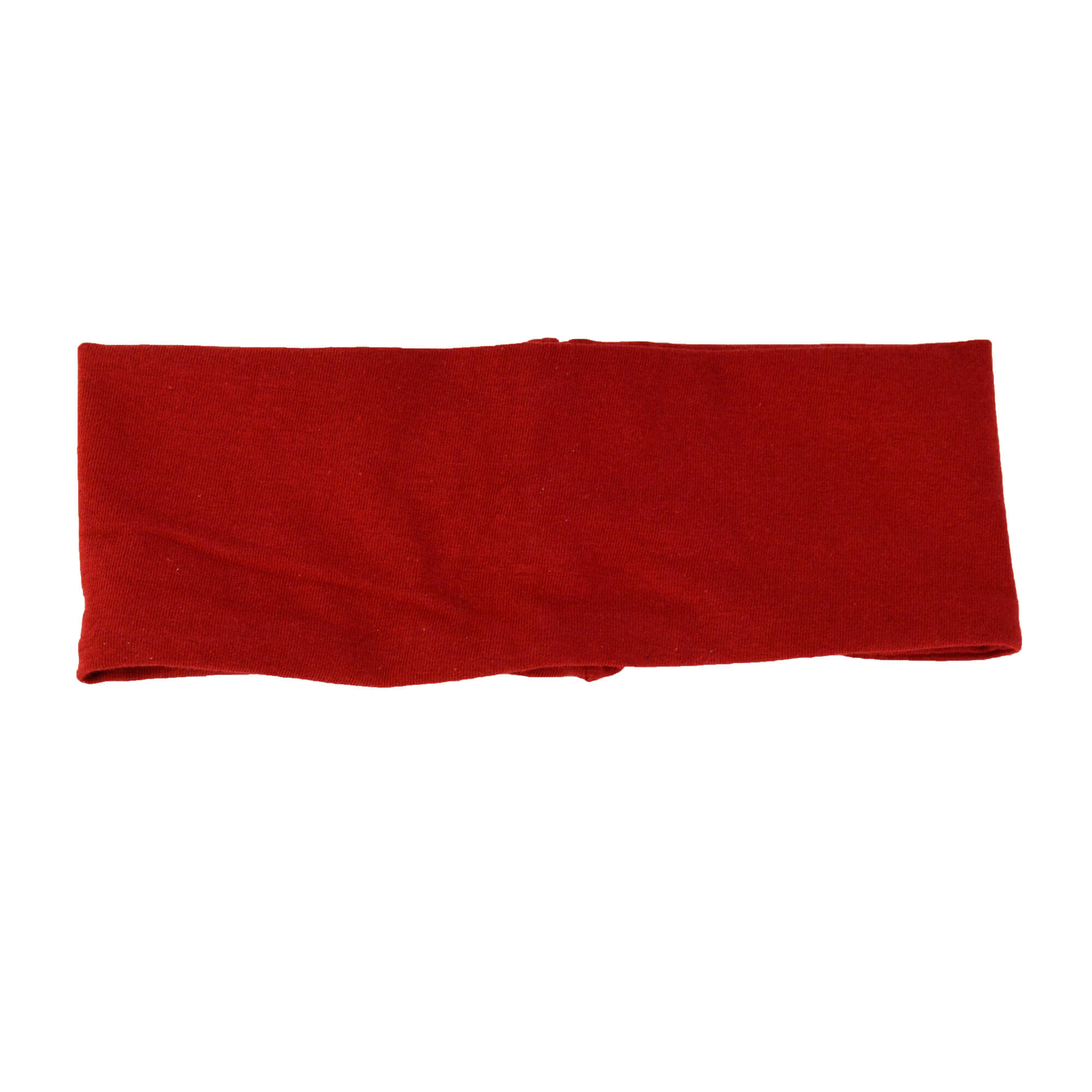 Running headband with removable knot - red