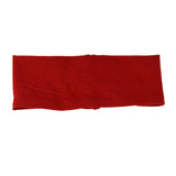 Running headband with removable knot - red