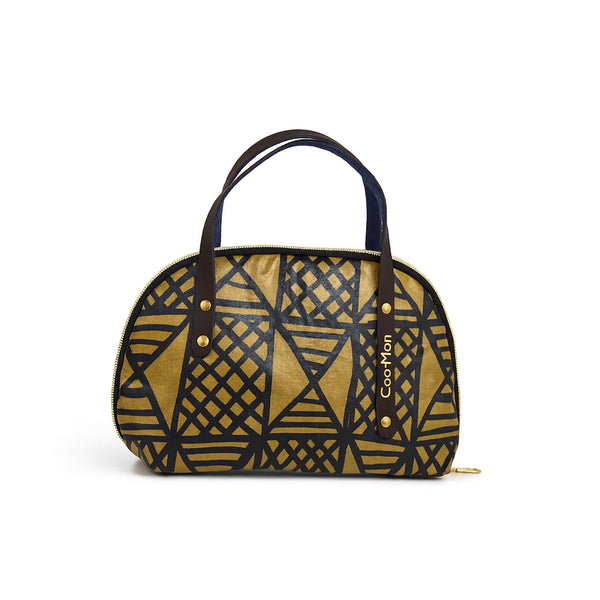 Pink Belt Bag with Green Leaves and Yellow Flowers - Chita Fabric