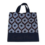 Reusable shopping and market bag - blue, gray
