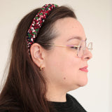 Braided Headband - red and green