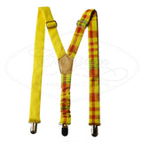 Bow Tie And Suspenders-Yellow Plaid Madras