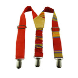Kid Bow Tie And Suspenders - Red Plaid Madras