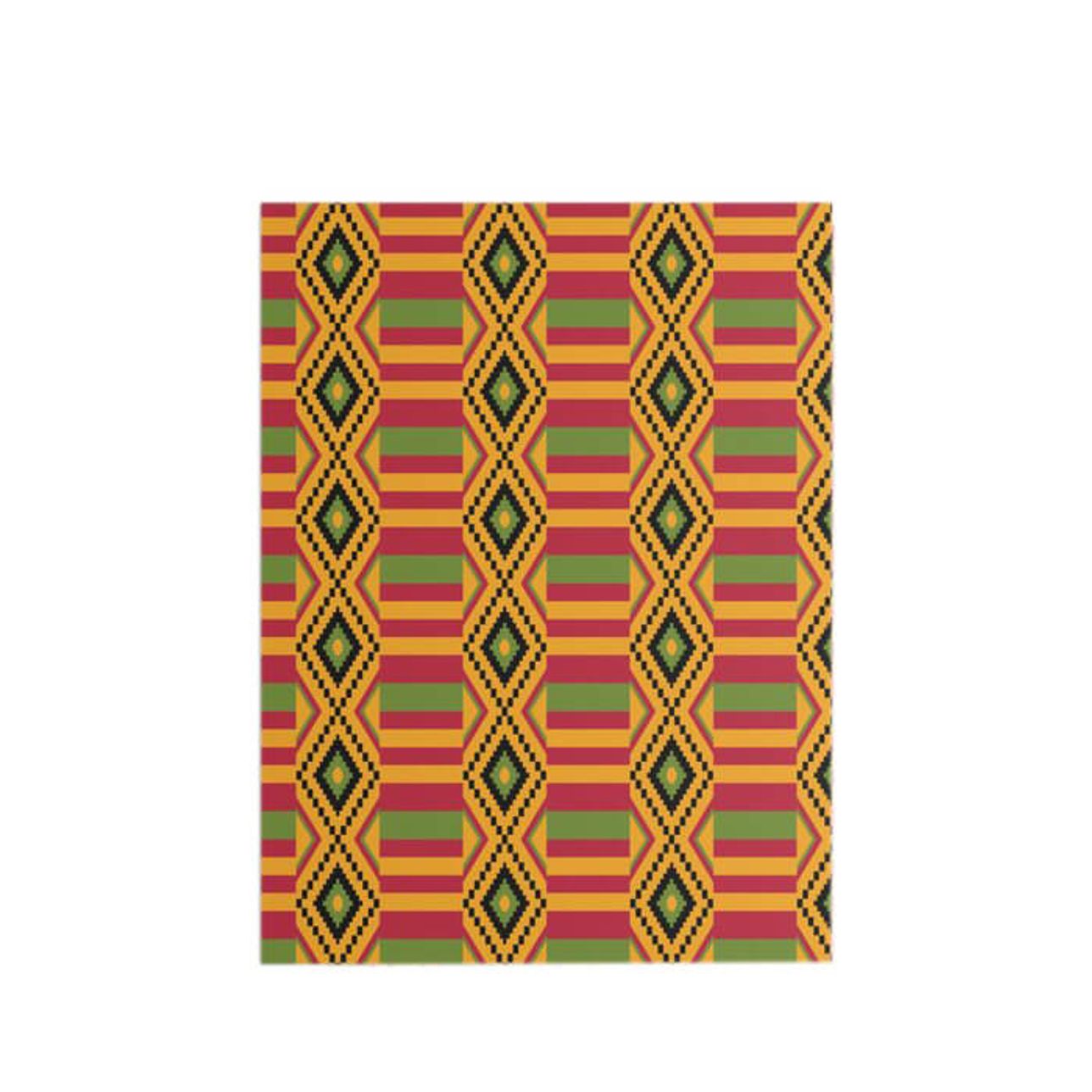 Papier Cadeau - Kente Rouge Jaune Vert
