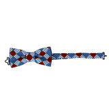 african print plaid bow tie