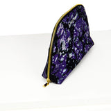 golden zipped purple beauty bag handmade in Canada