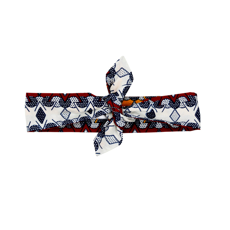 Bow Tie Headband - Colorful African Loincloth