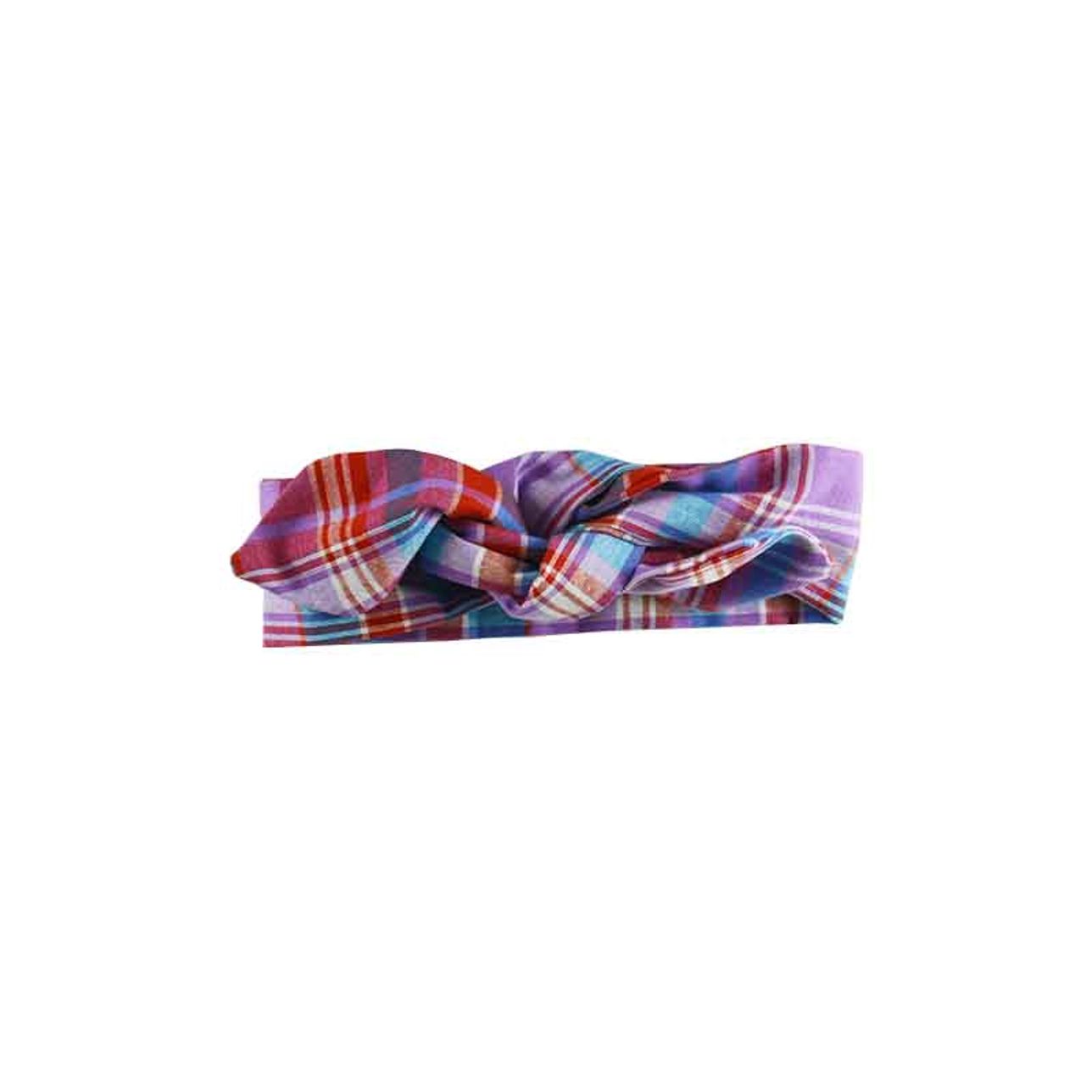 Mother And Daughter Headbands- Pink Plaid Madras