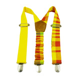 Boy Bow Tie And Suspenders - Yellow & Red Plaid Madras