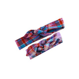 Mother And Daughter Headbands- Pink Plaid Madras