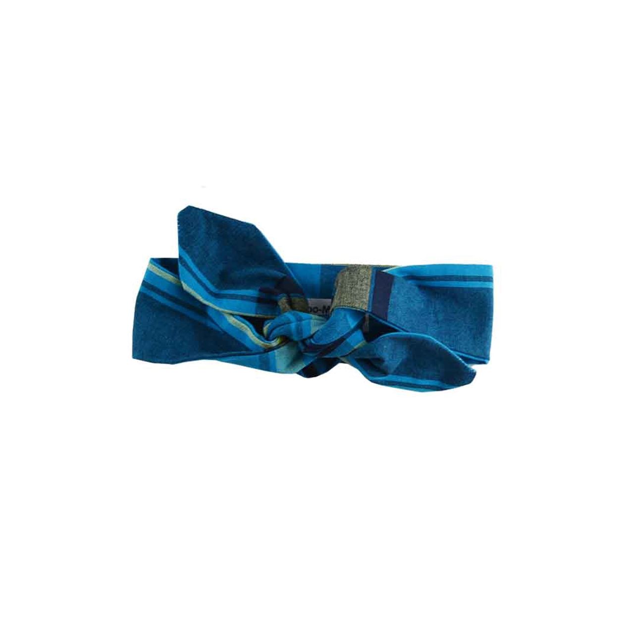 Mommy And Me Headbands - Blue Plaid Madras