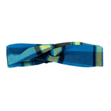 Top Knot Headwrap - Blue Plaid Madras