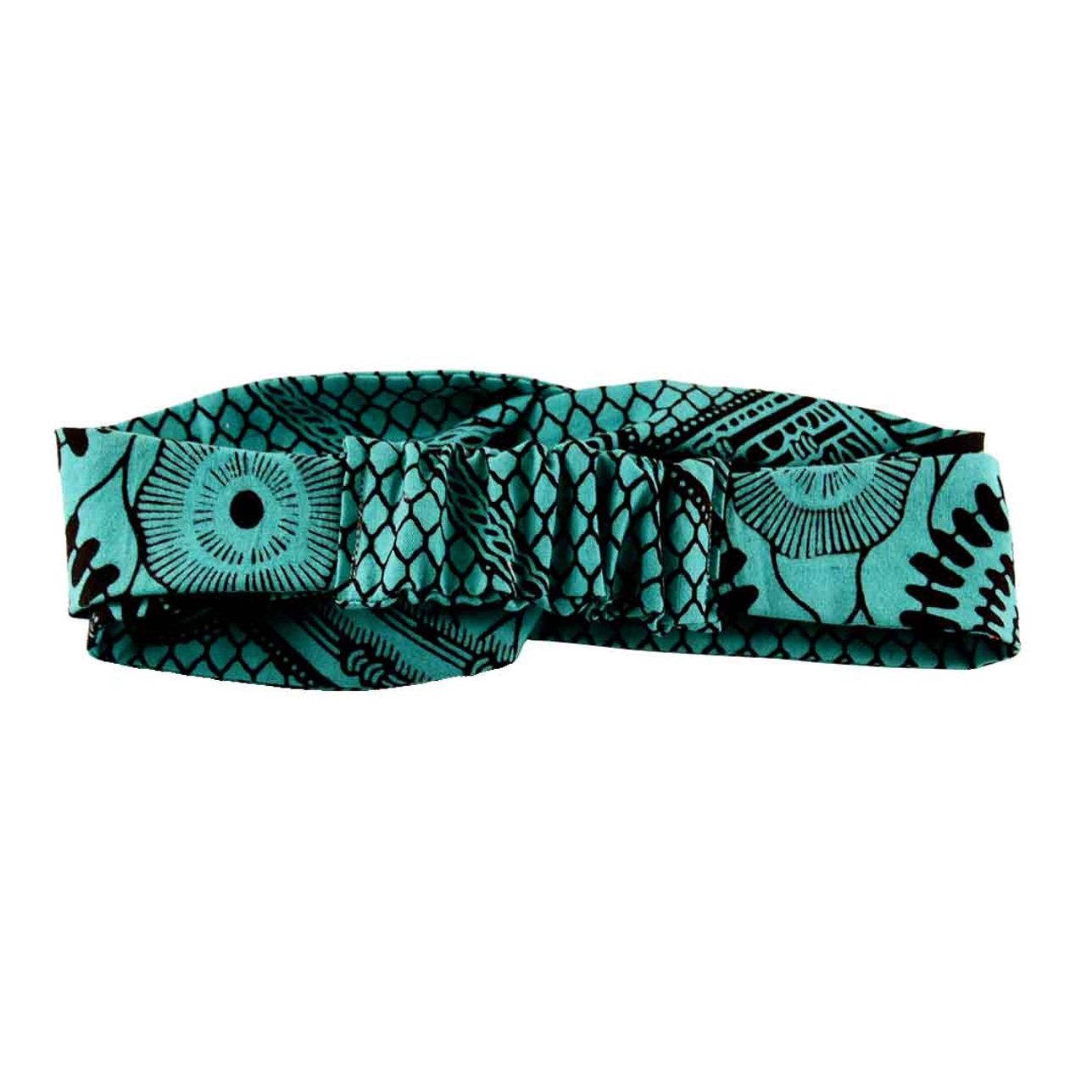 Bandeau Croisé - Vert Pagne Africain Wax