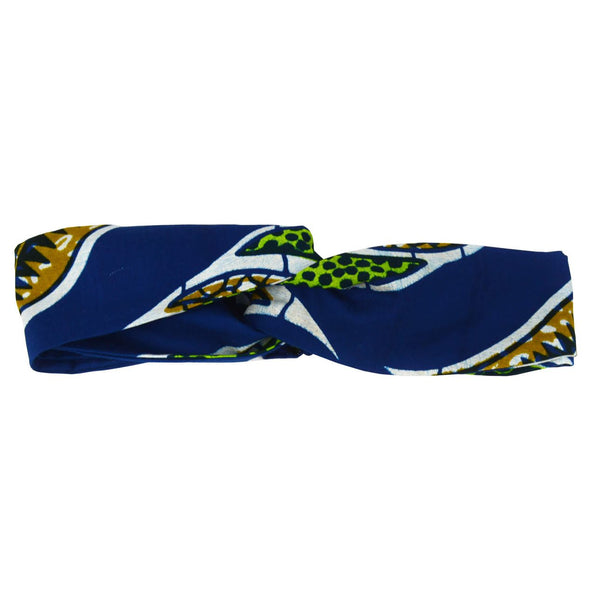 Twist Headband - Blue African Print