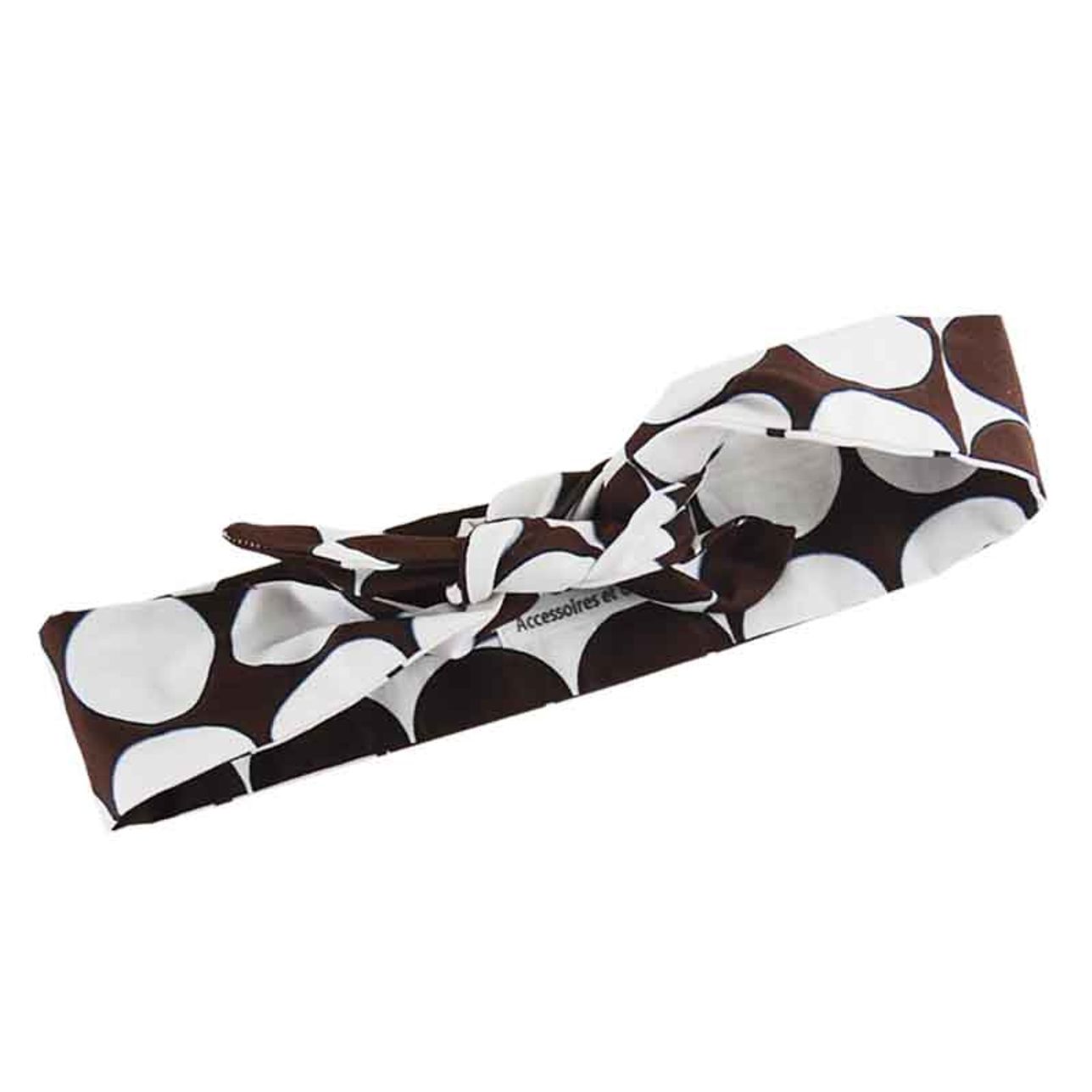 Mommy And Me Headbands - White & Brown Polka Dot African Print