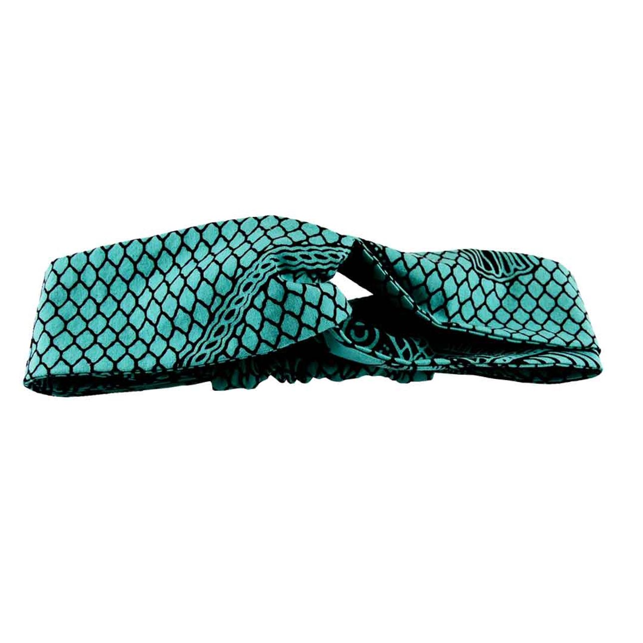 Bandeau Croisé - Vert Pagne Africain Wax