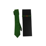 Cravate - Vert Pois Jaune Doré