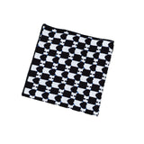 heart and checkered print cotton pocket square handmade in Canada
