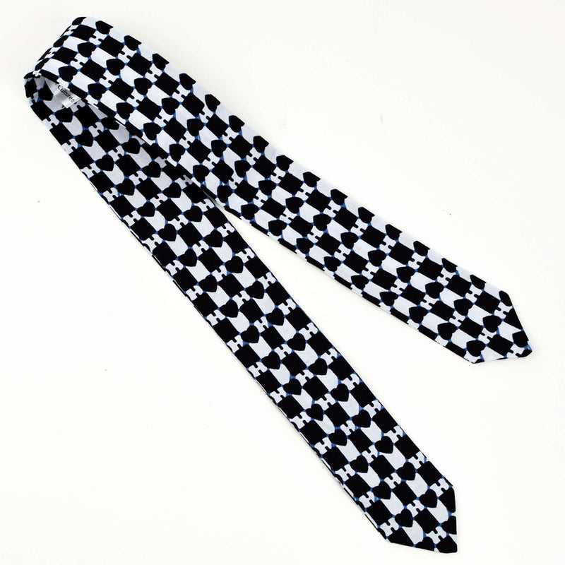 Bow-Tie Headband, Boho Hairband - Black And White African Print