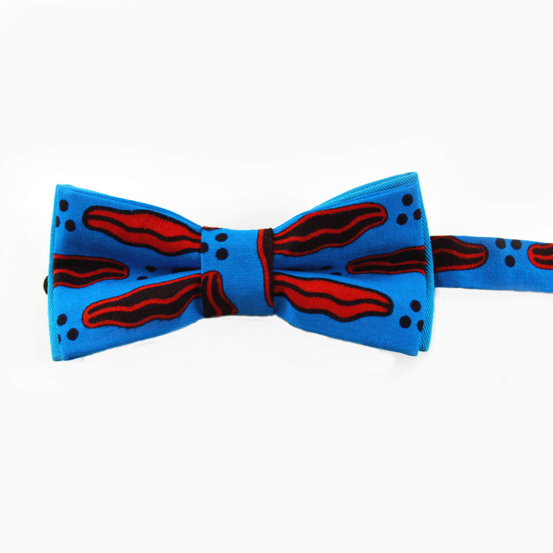Blue Red Bow Tie- Kiss Pattern