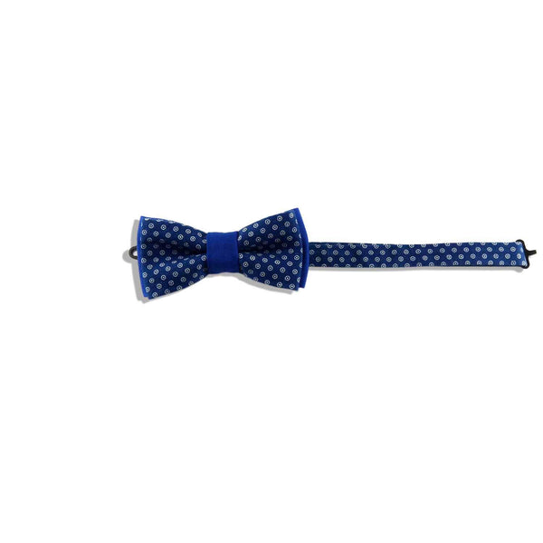 Navy Blue Bow Tie - Polka Dot Shweshwe