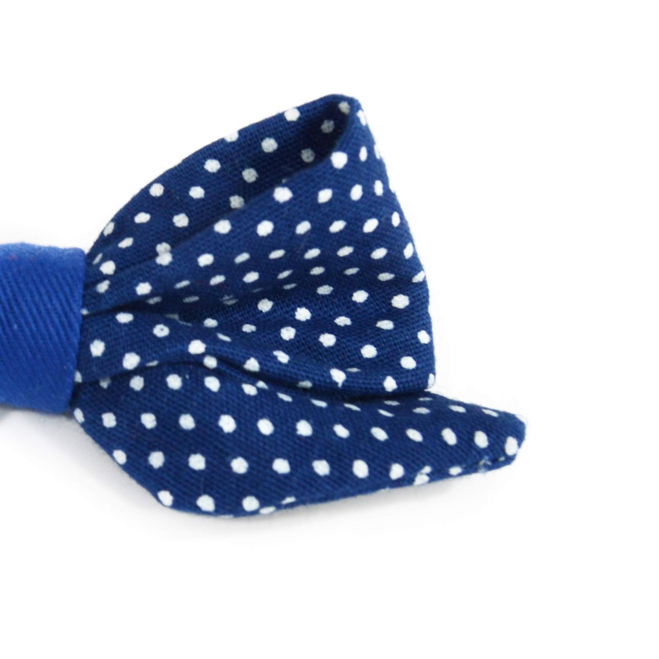 Hair Clip, Baby Hair Barrette - Navy Blue White Polka Dot