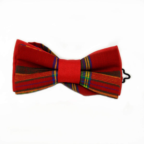 Plaid Bow Tie - Red Madras