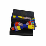 Colorful Bow Tie-Blue Yellow Red Kente