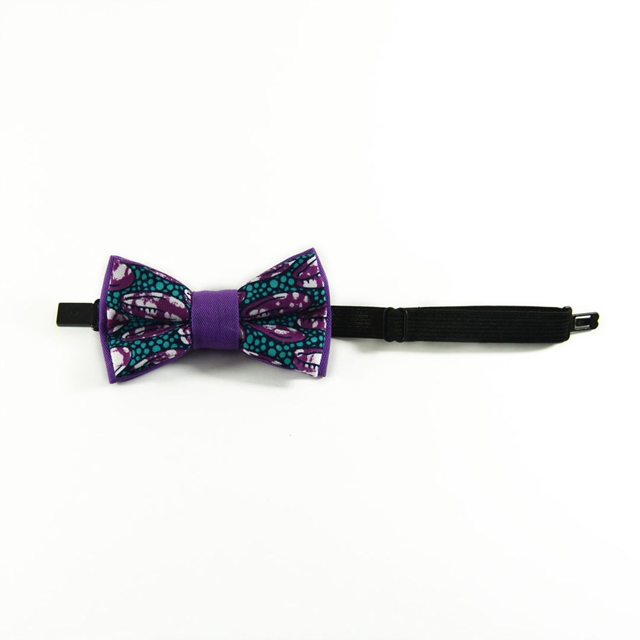 Boy Bow Tie - Purple Cowrie African Print