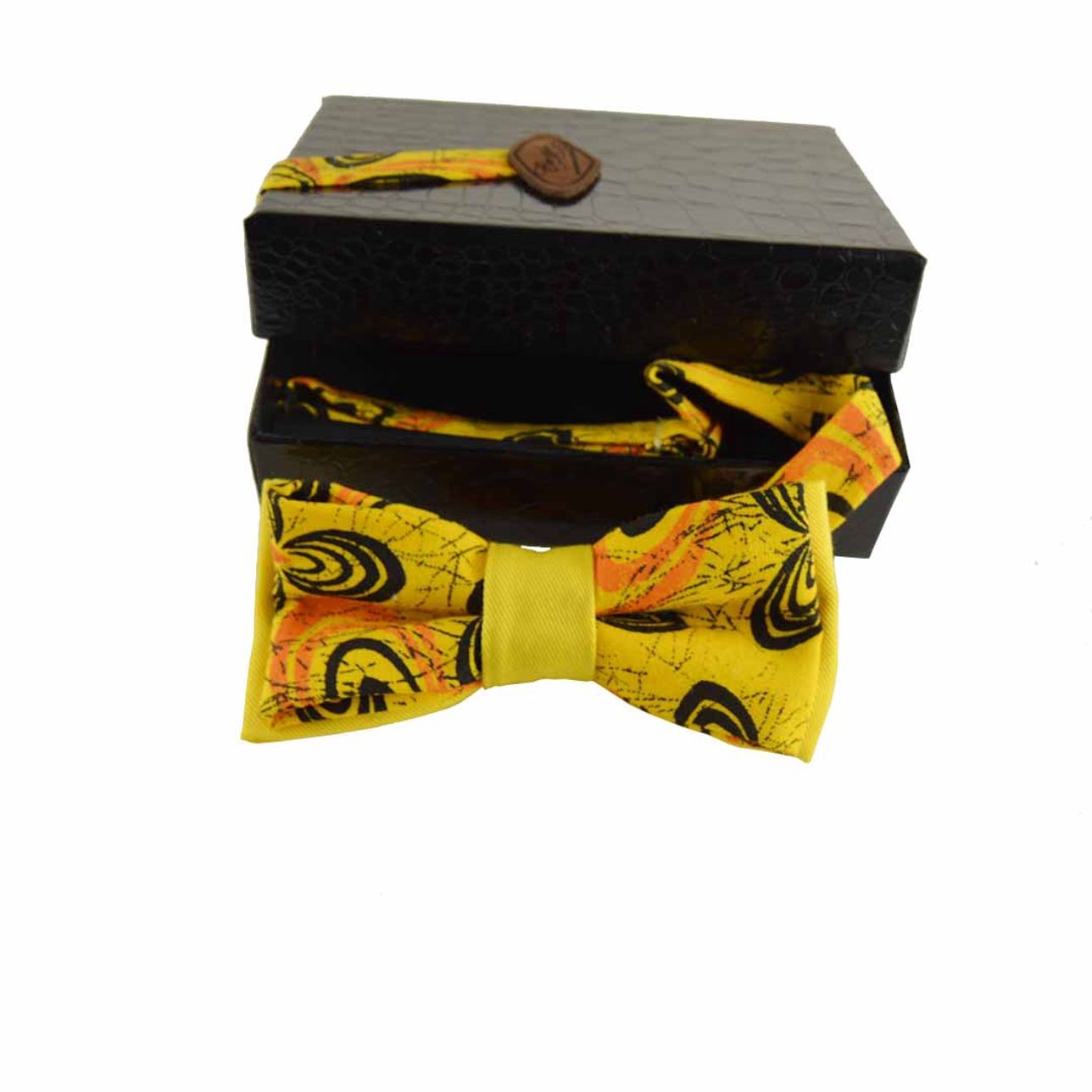 Noeud Papillon Et Bretelles - Jaune Shweshwe