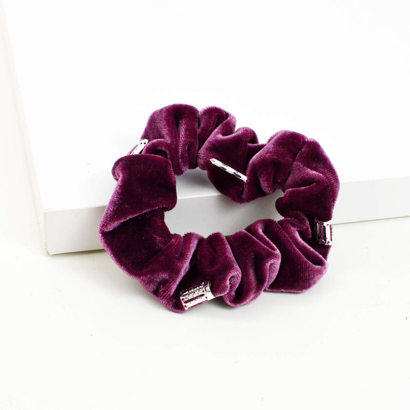 Knot Headband And Scrunchie - Burgundy Velvet