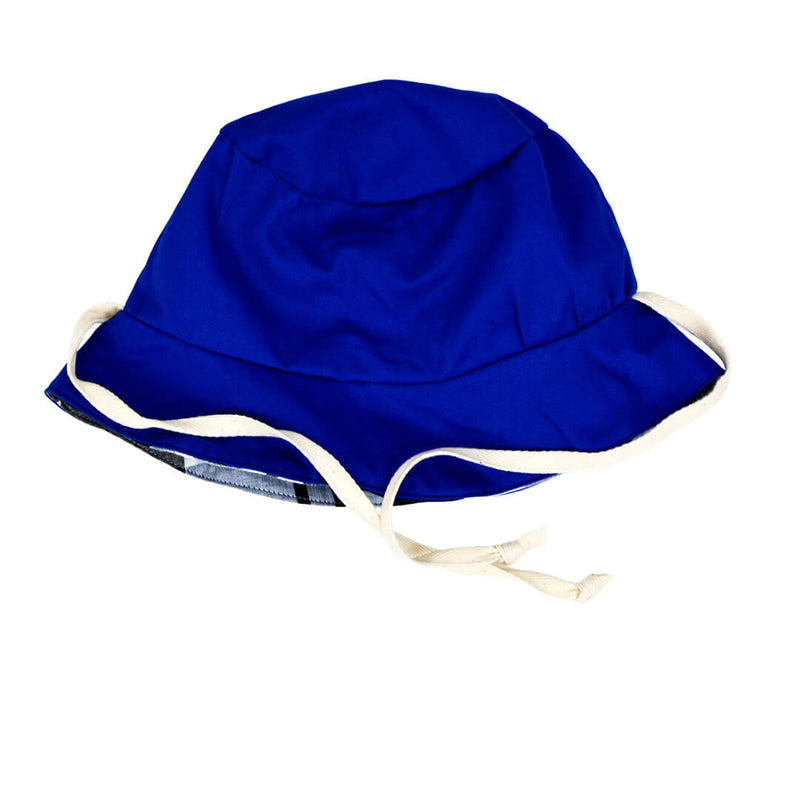 chapeu d'été bleu marine réversible pour bébé et tout-petit