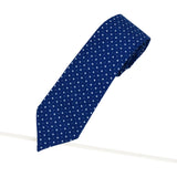 Cravate bleu petites étoiles blanches
