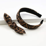 Bow Headband - Brown Glitter Ankara Fabric