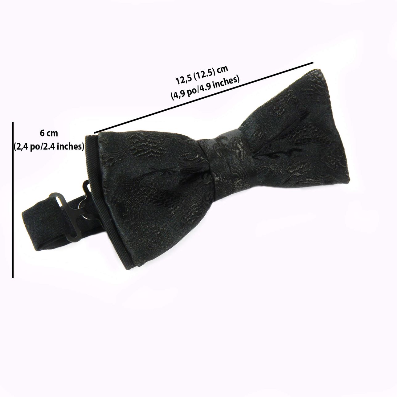 Noeud Papillon Noir - Brocart Chinois