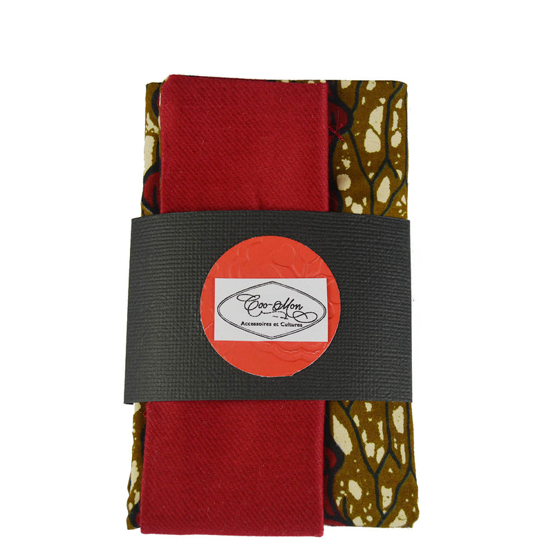 Reversible Pocket Square-Red Ankara Fabric