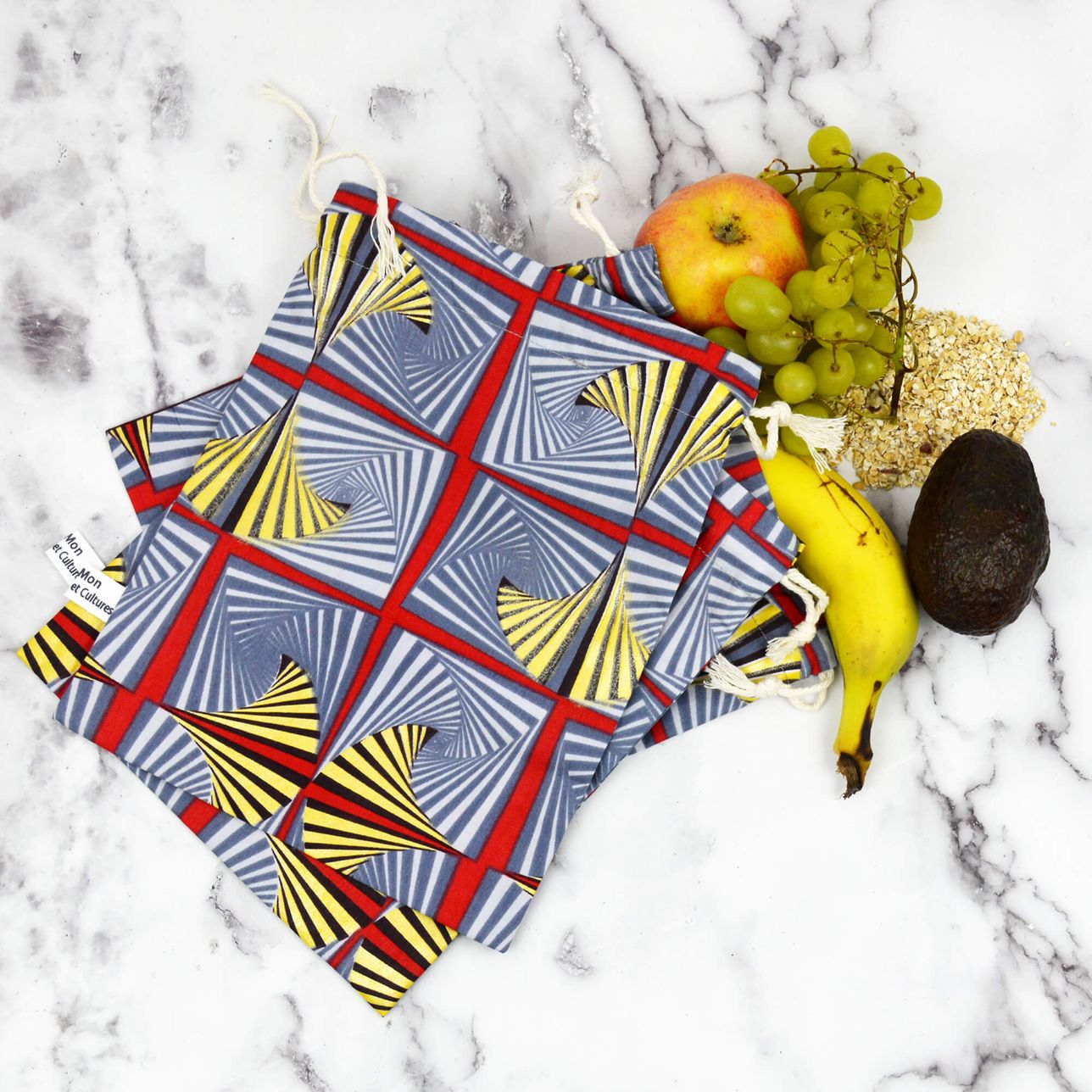 Sac à Vrac - Pagne Africain Gris