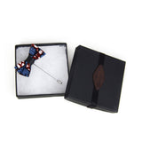 Lapel Pin - African Print Recycled Leather Bow Tie