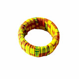 Wide Bangle Bracelet - Yellow Madras