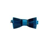 Plaid Madras Blue Bow Tie