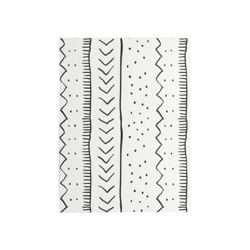 Gift Wrapping Paper - White Black Striped