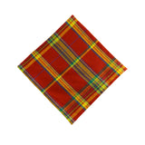 Bow Tie And Pocket Square Set - Red Plaid Madras