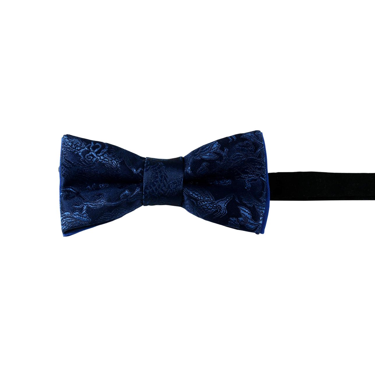 Noeud Papillon Bleu Marine - Broderie Florale