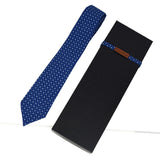 Blue tie with white stars